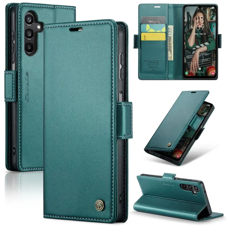 Samsung Galaxy A15 5g Leather Wallet Case - RFID Blocking, Stand Function, Card Slots-buycases.co.uk