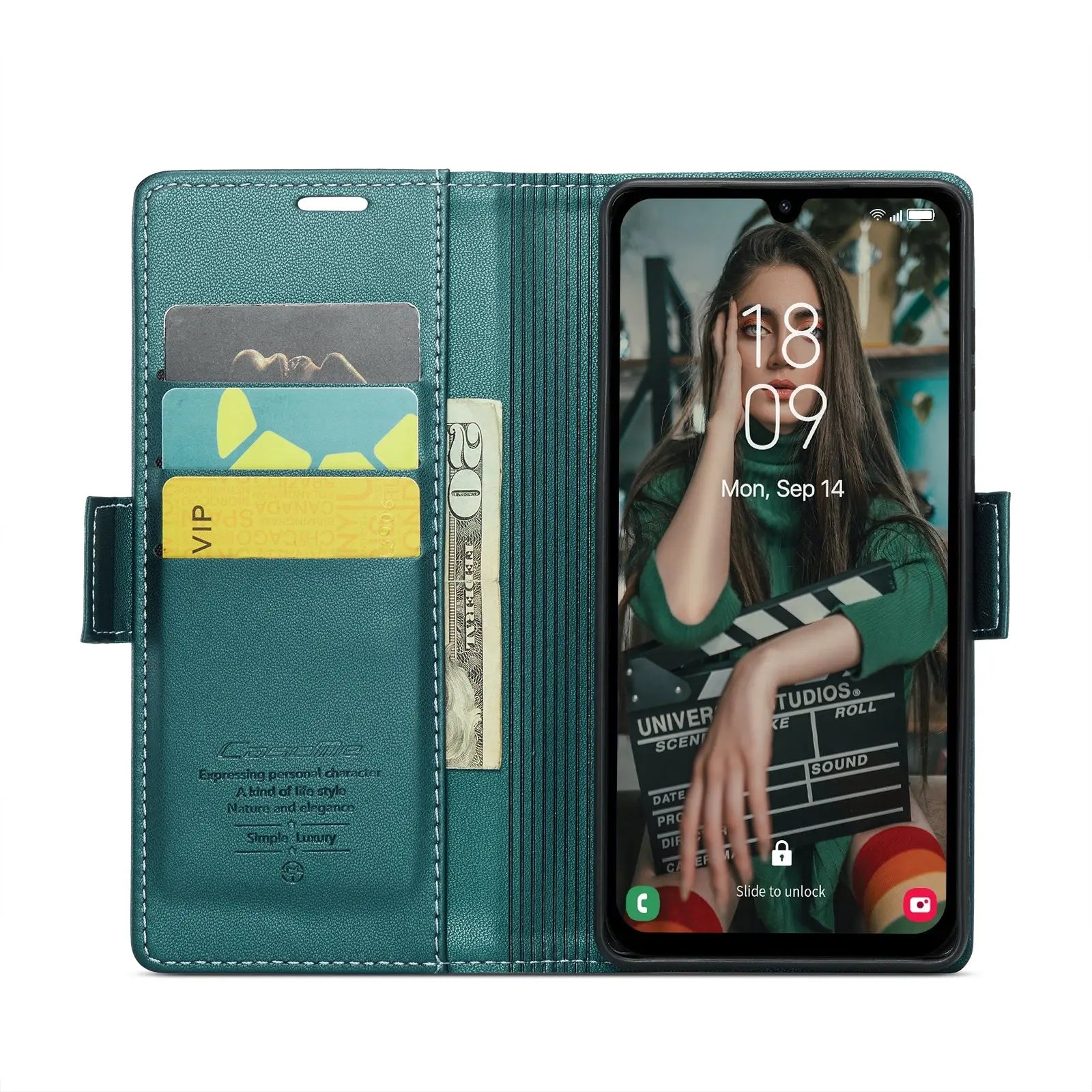 Samsung Galaxy A15 5g Leather Wallet Case - RFID Blocking, Stand Function, Card Slots-buycases.co.uk