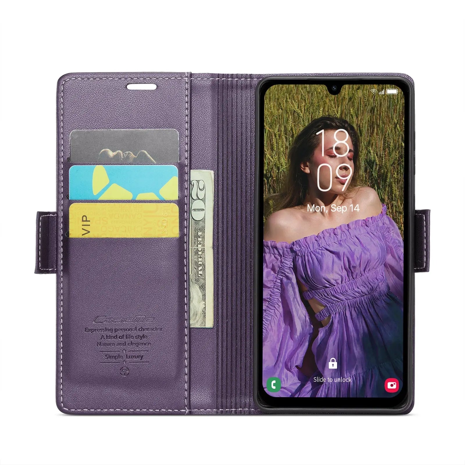 Samsung Galaxy A15 5g Leather Wallet Case - RFID Blocking, Stand Function, Card Slots-buycases.co.uk
