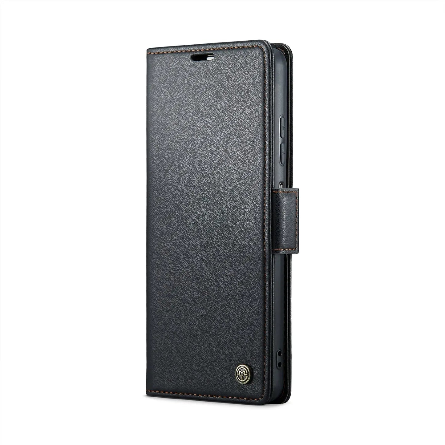 Samsung Galaxy A05s Leather Wallet Case - RFID Blocking, Stand Function, Card Slots-buycases.co.uk