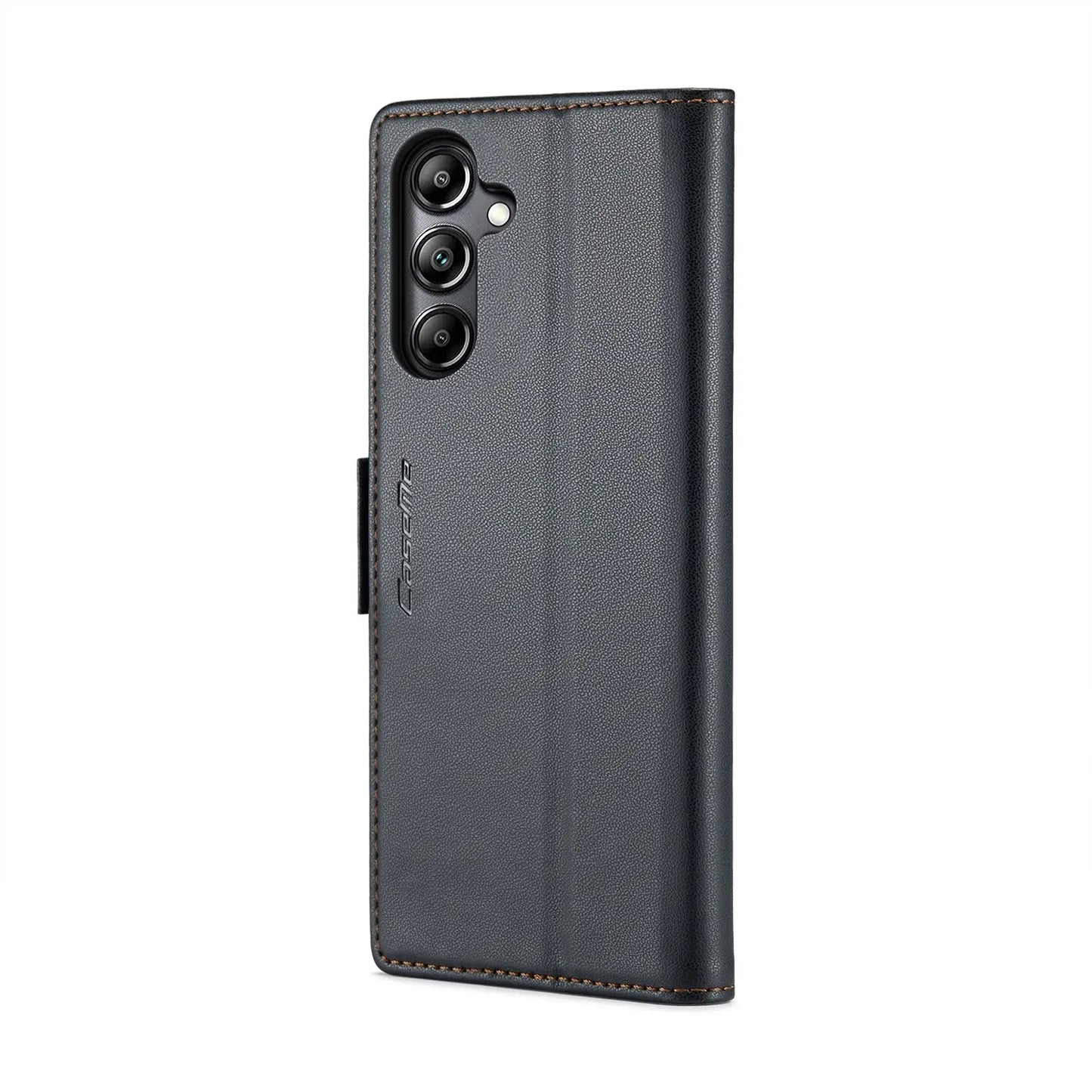 Samsung Galaxy A05s Leather Wallet Case - RFID Blocking, Stand Function, Card Slots-buycases.co.uk