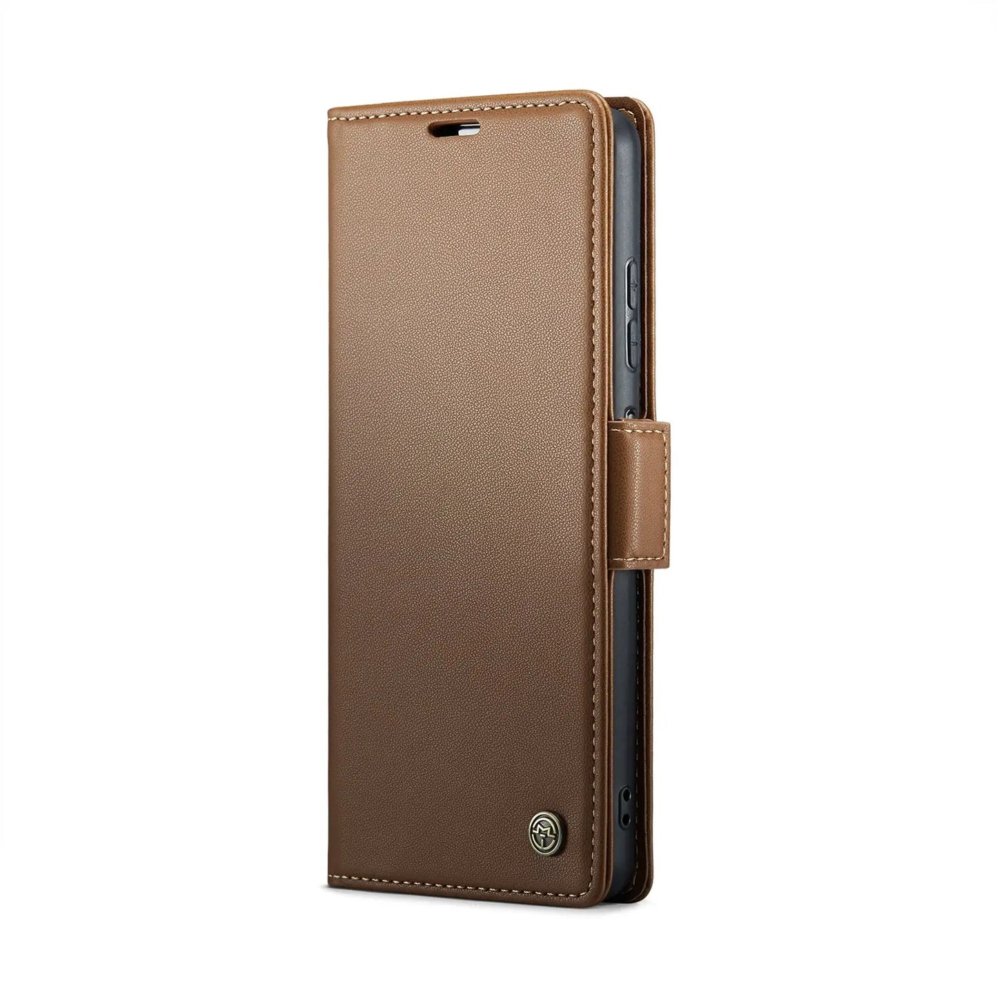 Samsung Galaxy A05s Leather Wallet Case - RFID Blocking, Stand Function, Card Slots-buycases.co.uk