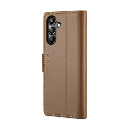 Samsung Galaxy A05s Leather Wallet Case - RFID Blocking, Stand Function, Card Slots-buycases.co.uk