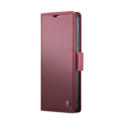 Samsung Galaxy A05s Leather Wallet Case - RFID Blocking, Stand Function, Card Slots-buycases.co.uk