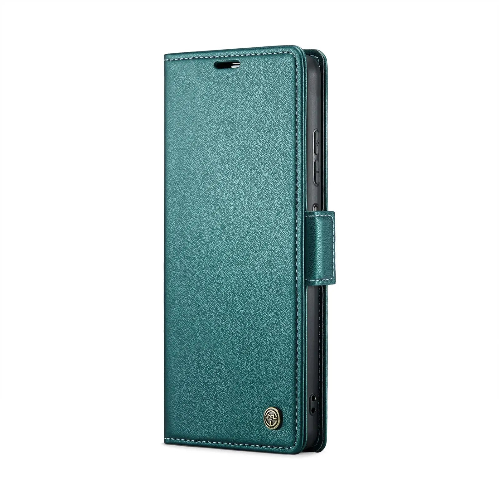 Samsung Galaxy A05s Leather Wallet Case - RFID Blocking, Stand Function, Card Slots-buycases.co.uk