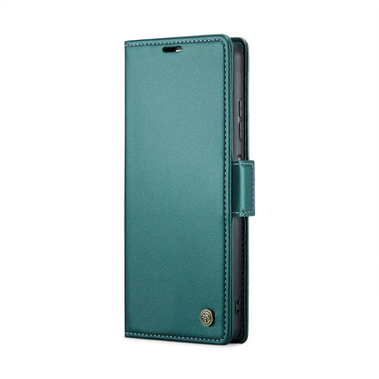 Samsung Galaxy A05s Leather Wallet Case - RFID Blocking, Stand Function, Card Slots-buycases.co.uk
