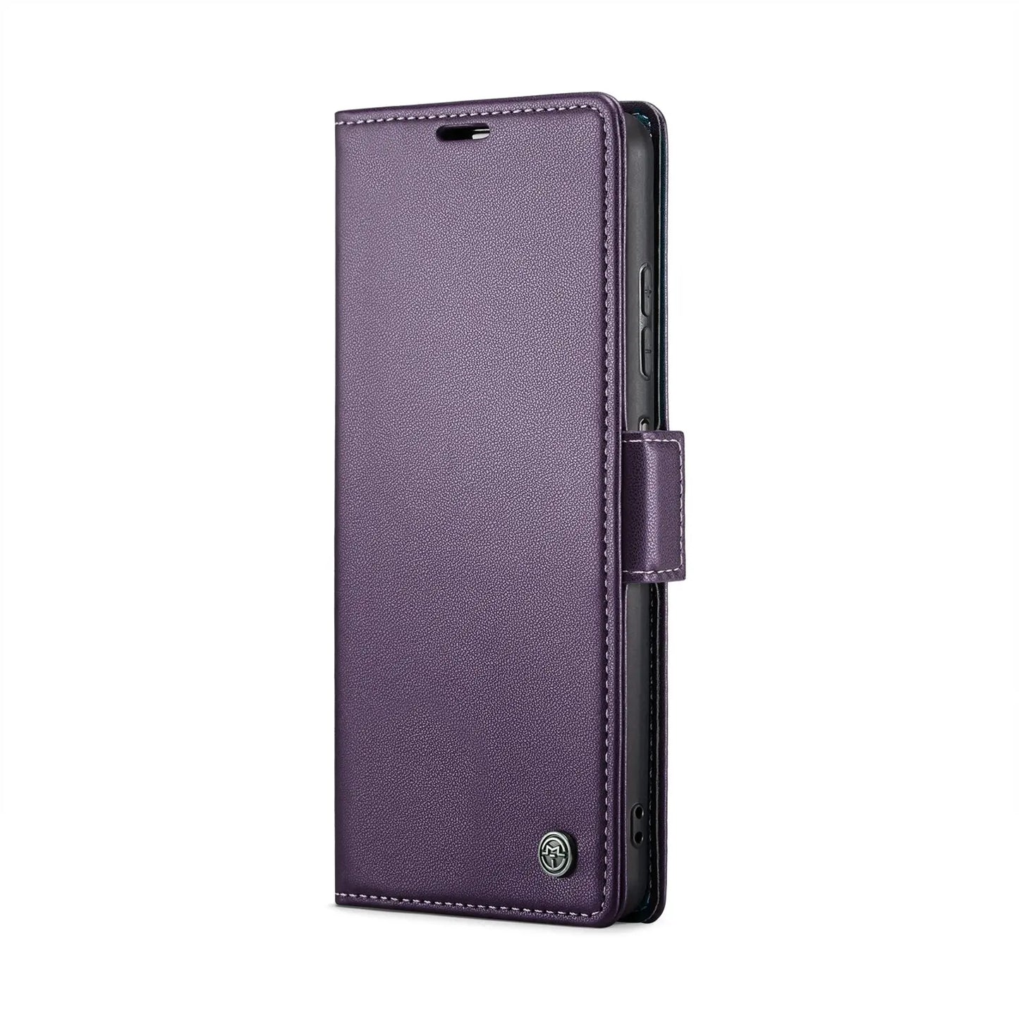 Samsung Galaxy A05s Leather Wallet Case - RFID Blocking, Stand Function, Card Slots-buycases.co.uk