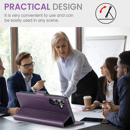 Samsung Galaxy A05s Leather Wallet Case - RFID Blocking, Stand Function, Card Slots-buycases.co.uk