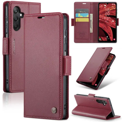 Samsung Galaxy A25 5g Leather Wallet Case - RFID Blocking, Stand Function, Card Slots-buycases.co.uk