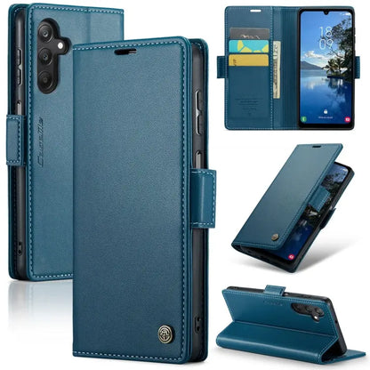 Samsung Galaxy A25 5g Leather Wallet Case - RFID Blocking, Stand Function, Card Slots-buycases.co.uk