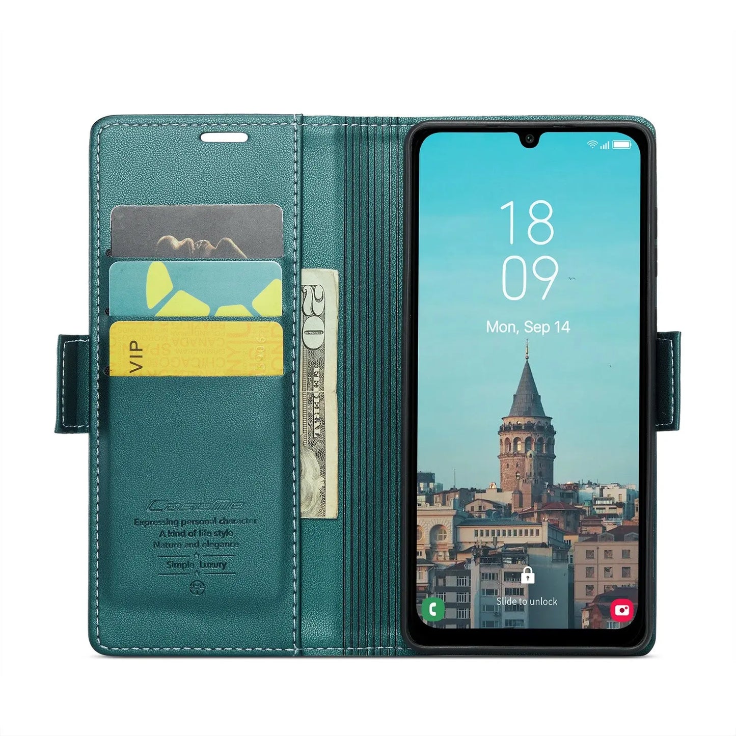 Samsung Galaxy A25 5g Leather Wallet Case - RFID Blocking, Stand Function, Card Slots-buycases.co.uk