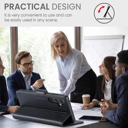 Samsung Galaxy A35 5g Leather Wallet Case - RFID Blocking, Stand Function, Card Slots-buycases.co.uk