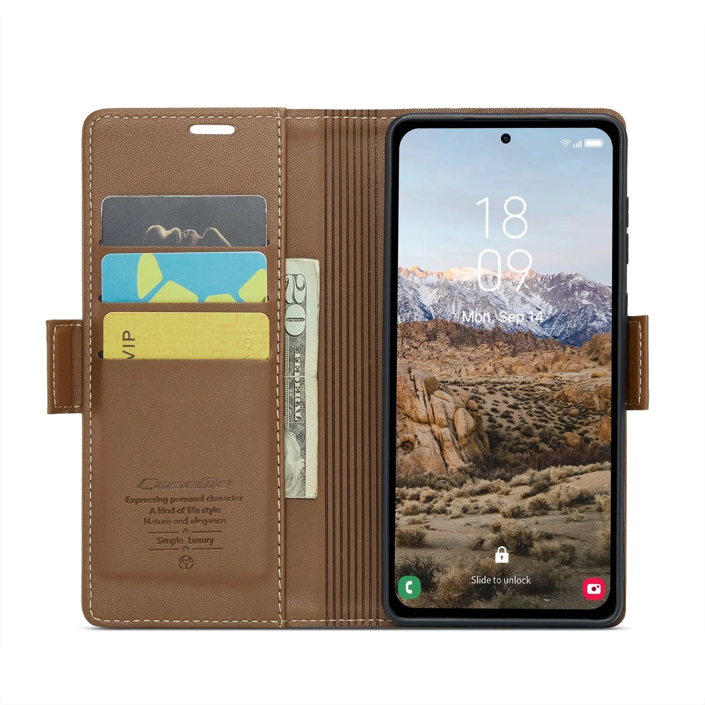 Samsung Galaxy A35 5g Leather Wallet Case - RFID Blocking, Stand Function, Card Slots-buycases.co.uk