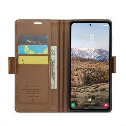 Samsung Galaxy A35 5g Leather Wallet Case - RFID Blocking, Stand Function, Card Slots-buycases.co.uk