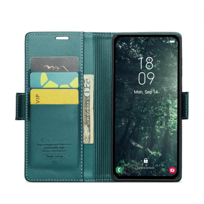 Samsung Galaxy A35 5g Leather Wallet Case - RFID Blocking, Stand Function, Card Slots-buycases.co.uk