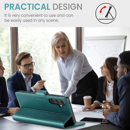 Samsung Galaxy A35 5g Leather Wallet Case - RFID Blocking, Stand Function, Card Slots-buycases.co.uk