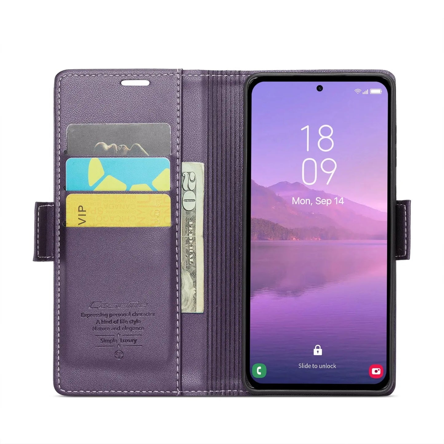 Samsung Galaxy A35 5g Leather Wallet Case - RFID Blocking, Stand Function, Card Slots-buycases.co.uk
