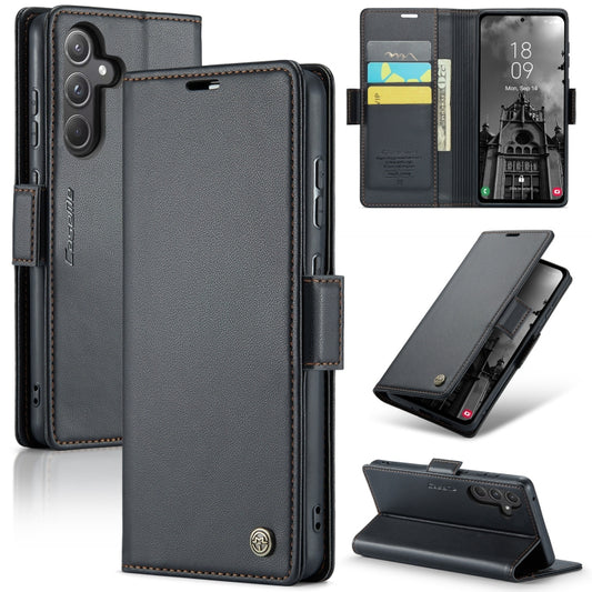 Samsung Galaxy A55 Leather Wallet Case - RFID Blocking, Stand Function, Card Slots-buycases.co.uk