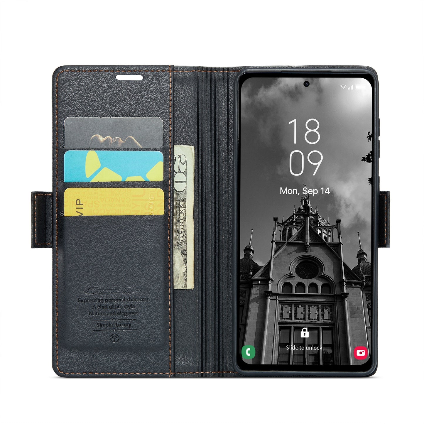 Samsung Galaxy A55 Leather Wallet Case - RFID Blocking, Stand Function, Card Slots-buycases.co.uk