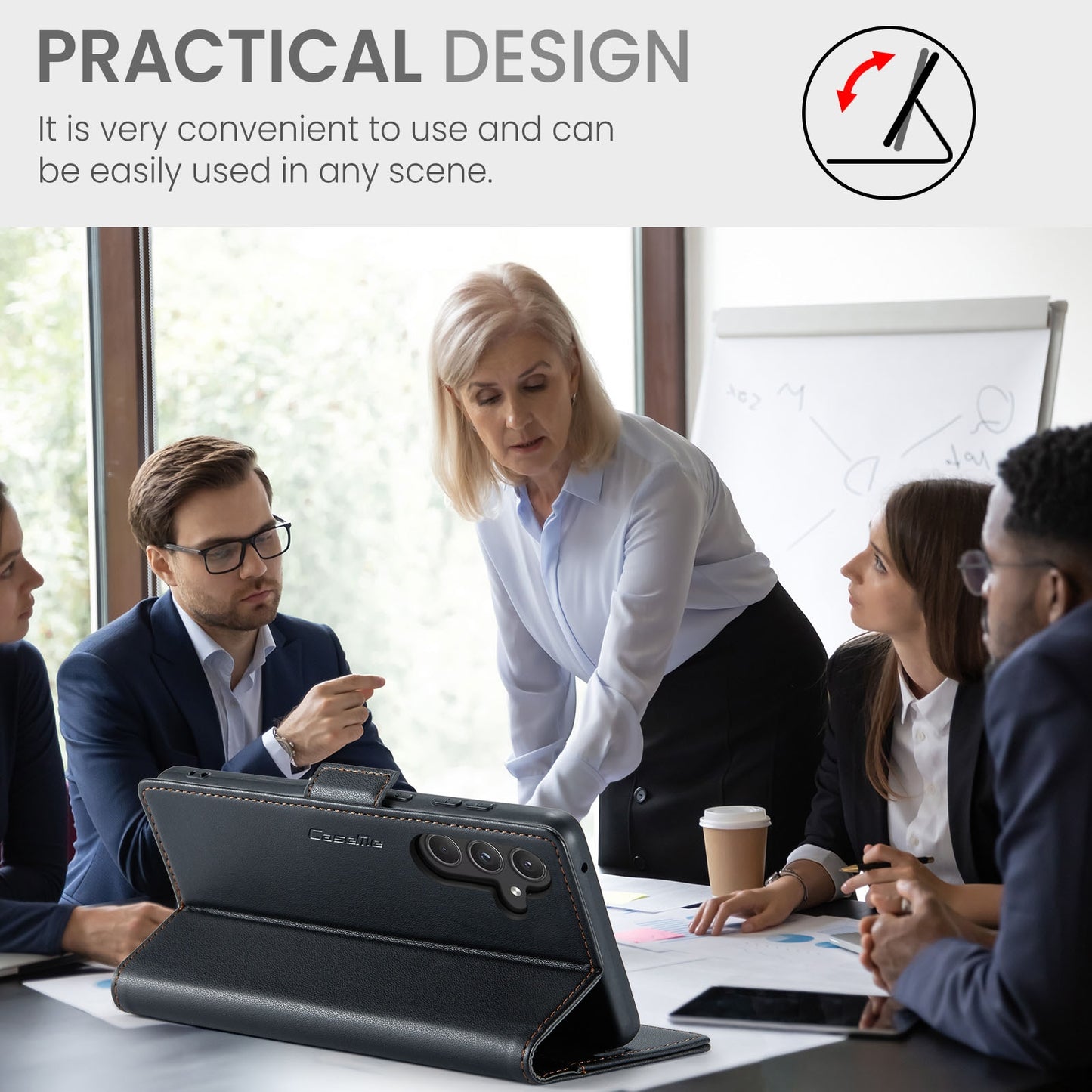 Samsung Galaxy A55 Leather Wallet Case - RFID Blocking, Stand Function, Card Slots-buycases.co.uk