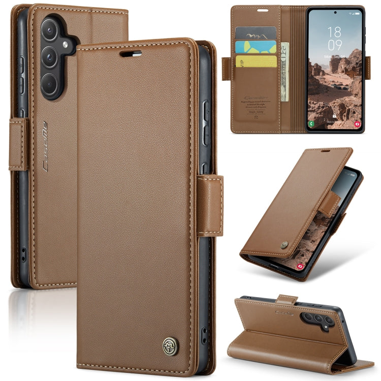 Samsung Galaxy A55 Leather Wallet Case - RFID Blocking, Stand Function, Card Slots-buycases.co.uk