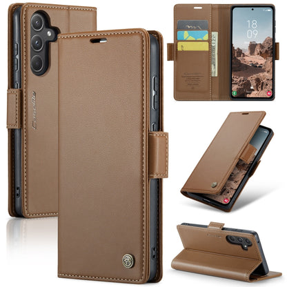 Samsung Galaxy A55 Leather Wallet Case - RFID Blocking, Stand Function, Card Slots-buycases.co.uk