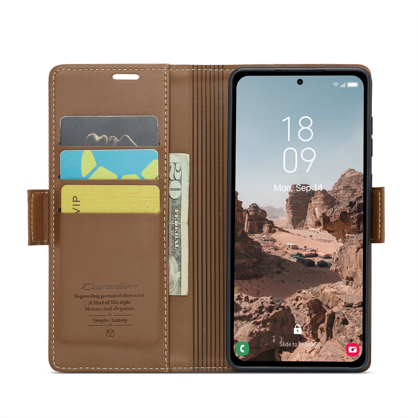 Samsung Galaxy A55 Leather Wallet Case - RFID Blocking, Stand Function, Card Slots-buycases.co.uk