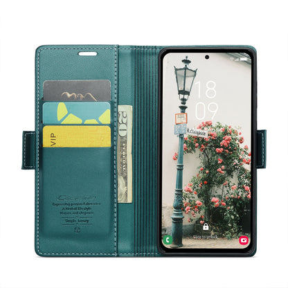 Samsung Galaxy A55 Leather Wallet Case - RFID Blocking, Stand Function, Card Slots-buycases.co.uk