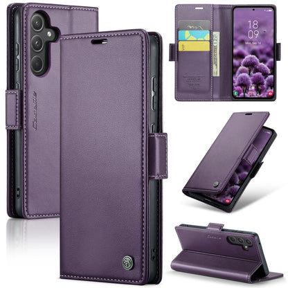 Samsung Galaxy A55 Leather Wallet Case - RFID Blocking, Stand Function, Card Slots-buycases.co.uk