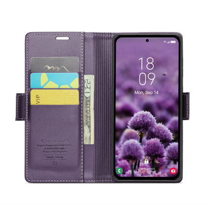 Samsung Galaxy A55 Leather Wallet Case - RFID Blocking, Stand Function, Card Slots-buycases.co.uk