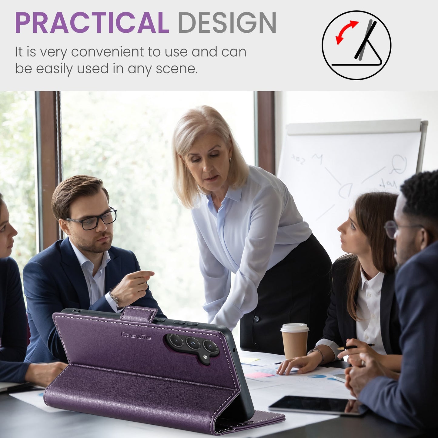 Samsung Galaxy A55 Leather Wallet Case - RFID Blocking, Stand Function, Card Slots-buycases.co.uk