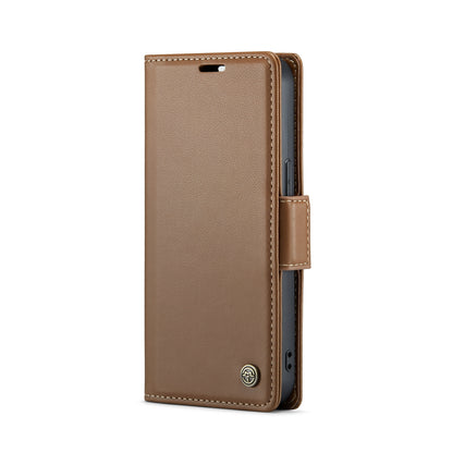 iPhone 14 Leather Wallet Case - RFID Blocking, Stand Function, Card Slots