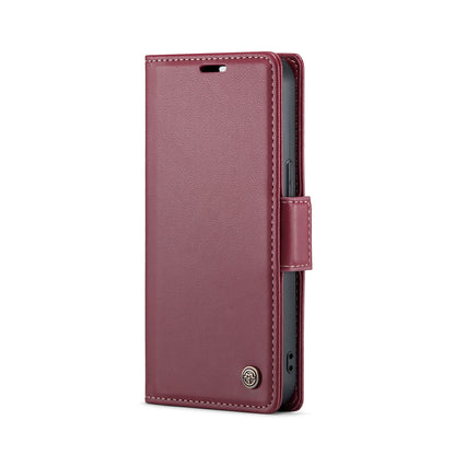 iPhone 14 Plus Leather Wallet Case - RFID Blocking, Stand Function, Card Slots