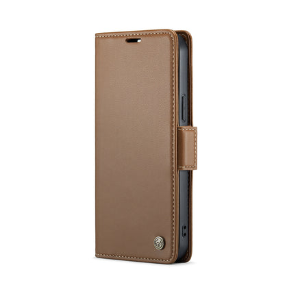 iPhone 13 Pro Leather Wallet Case - RFID Blocking, Stand Function, Card Slots