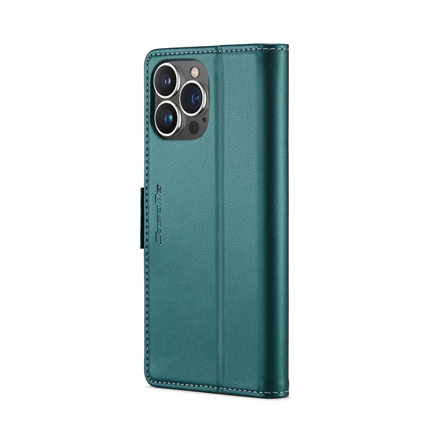 iPhone 13 Pro Leather Wallet Case - RFID Blocking, Stand Function, Card Slots