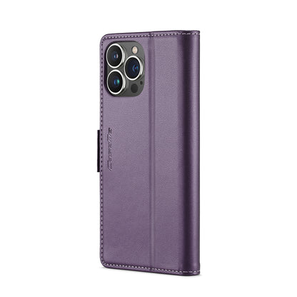 iPhone 13 Pro Leather Wallet Case - RFID Blocking, Stand Function, Card Slots