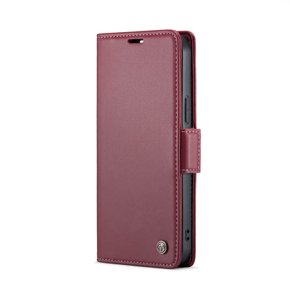 iPhone 12 Pro Max Leather Wallet Case - RFID Blocking, Stand Function, Card Slots