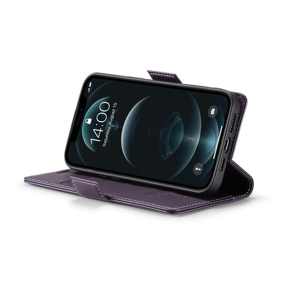 iPhone 12 Pro Max Leather Wallet Case - RFID Blocking, Stand Function, Card Slots