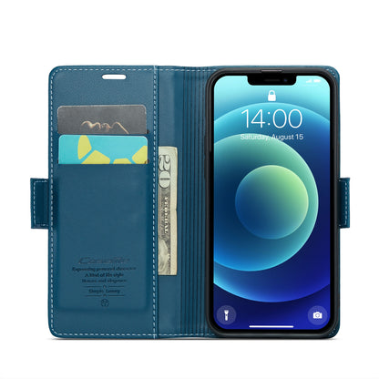 iPhone 12 mini Leather Wallet Case - RFID Blocking, Stand Function, Card Slots