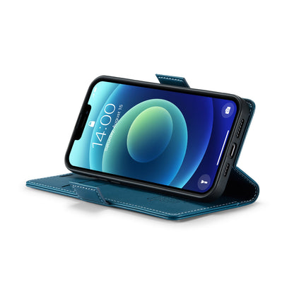 iPhone 12 mini Leather Wallet Case - RFID Blocking, Stand Function, Card Slots