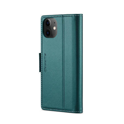 iPhone 12 mini Leather Wallet Case - RFID Blocking, Stand Function, Card Slots