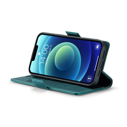 iPhone 12 mini Leather Wallet Case - RFID Blocking, Stand Function, Card Slots