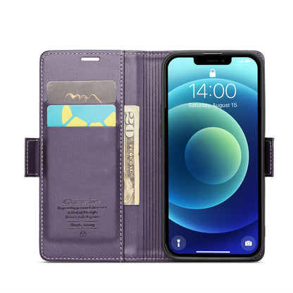 iPhone 12 mini Leather Wallet Case - RFID Blocking, Stand Function, Card Slots