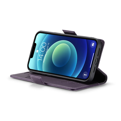 iPhone 12 mini Leather Wallet Case - RFID Blocking, Stand Function, Card Slots