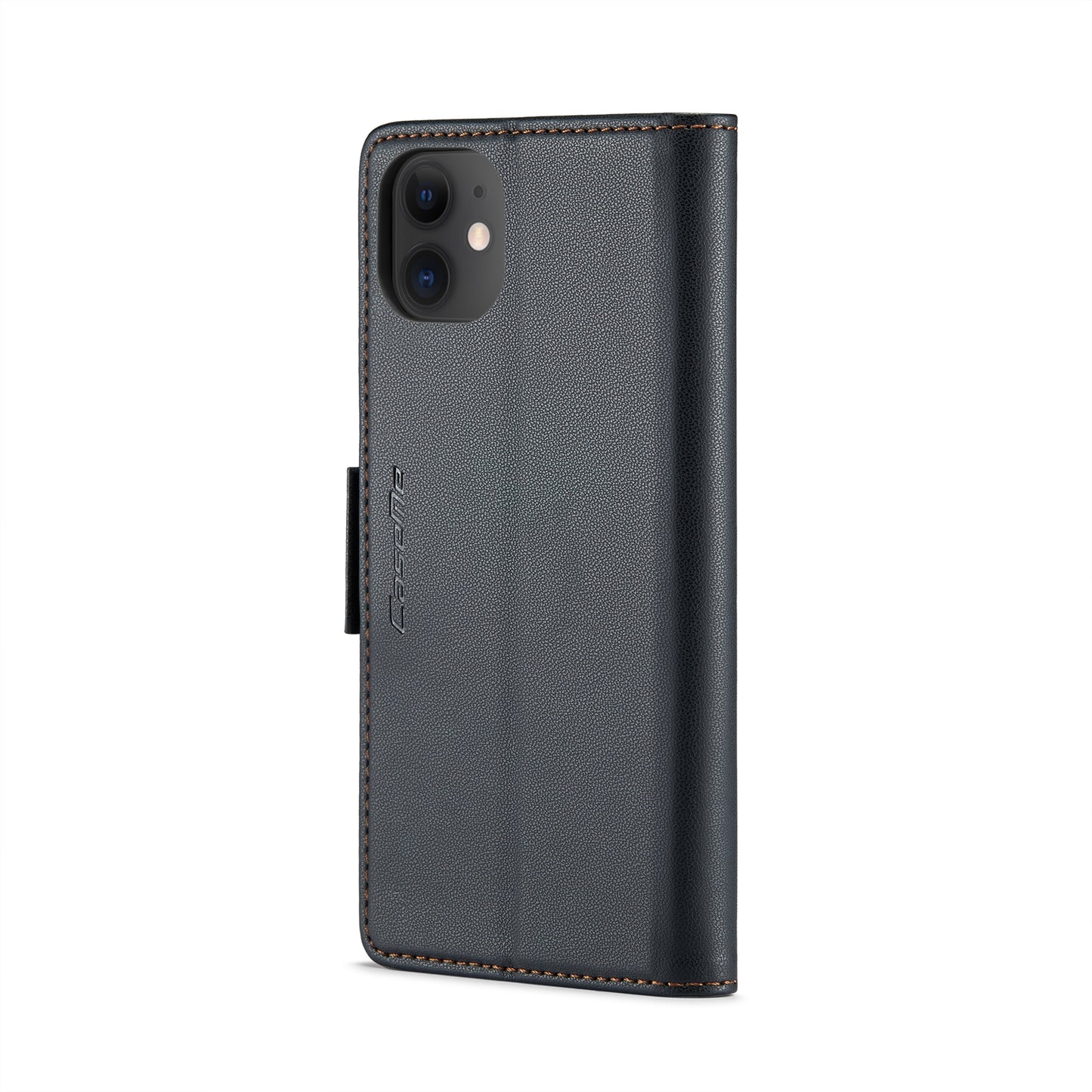 iPhone 11 Leather Wallet Case - RFID Blocking, Stand Function, Card Slots