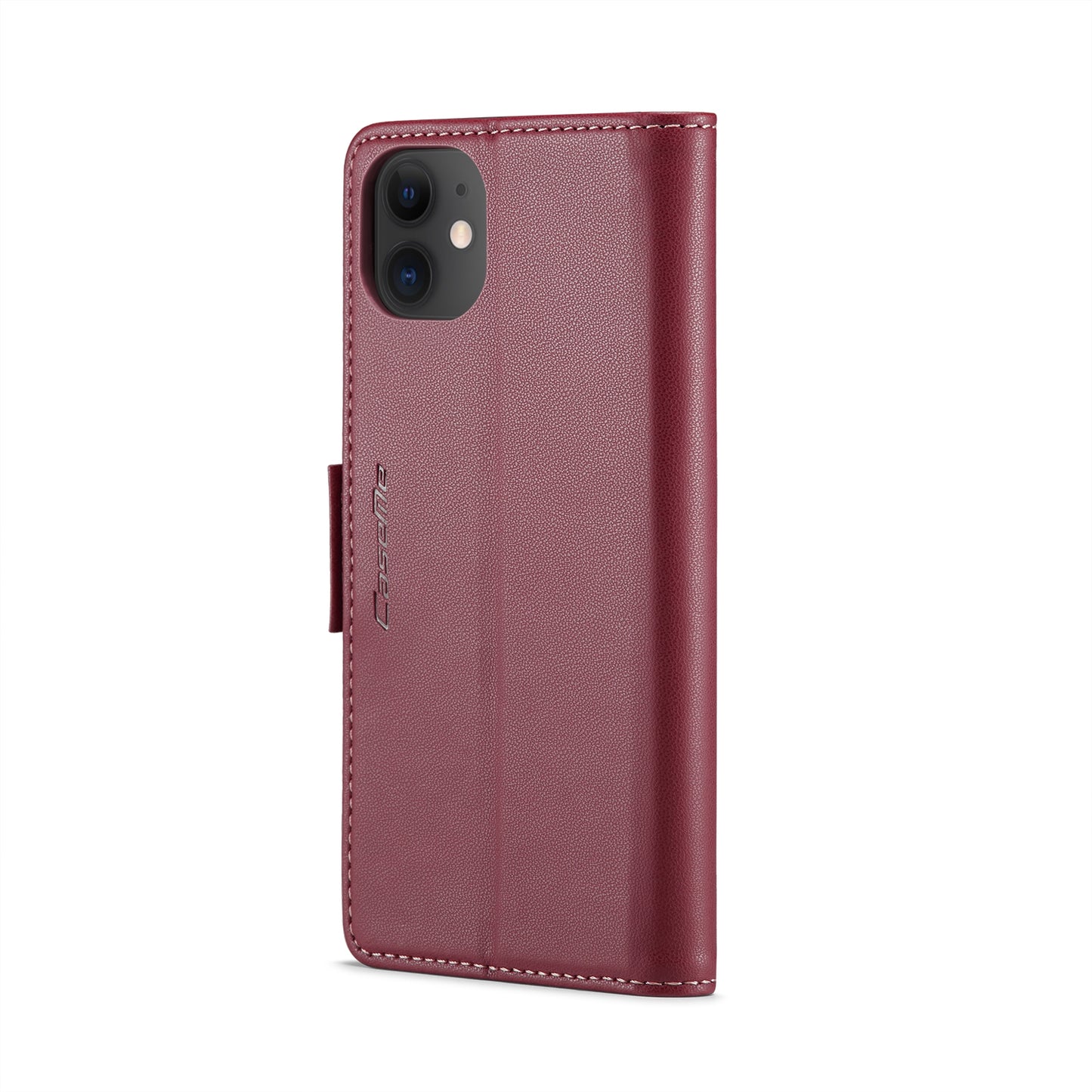iPhone 11 Leather Wallet Case - RFID Blocking, Stand Function, Card Slots