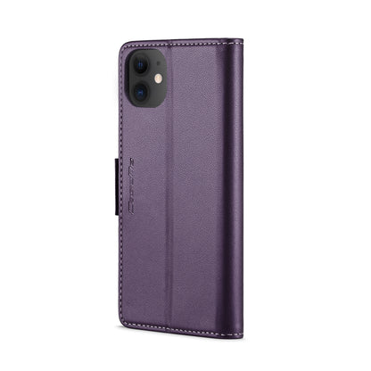 iPhone 11 Leather Wallet Case - RFID Blocking, Stand Function, Card Slots