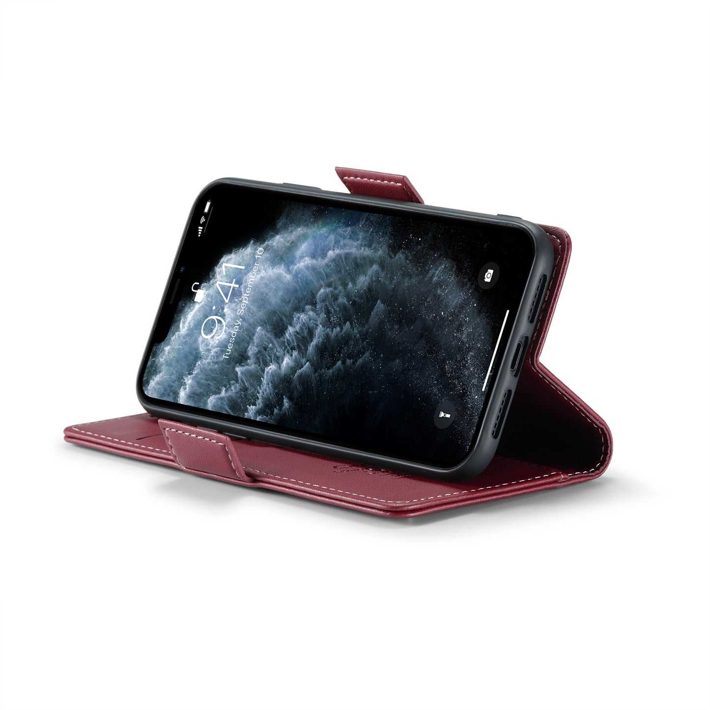 iPhone 11 Pro Leather Wallet Case - RFID Blocking, Stand Function, Card Slots