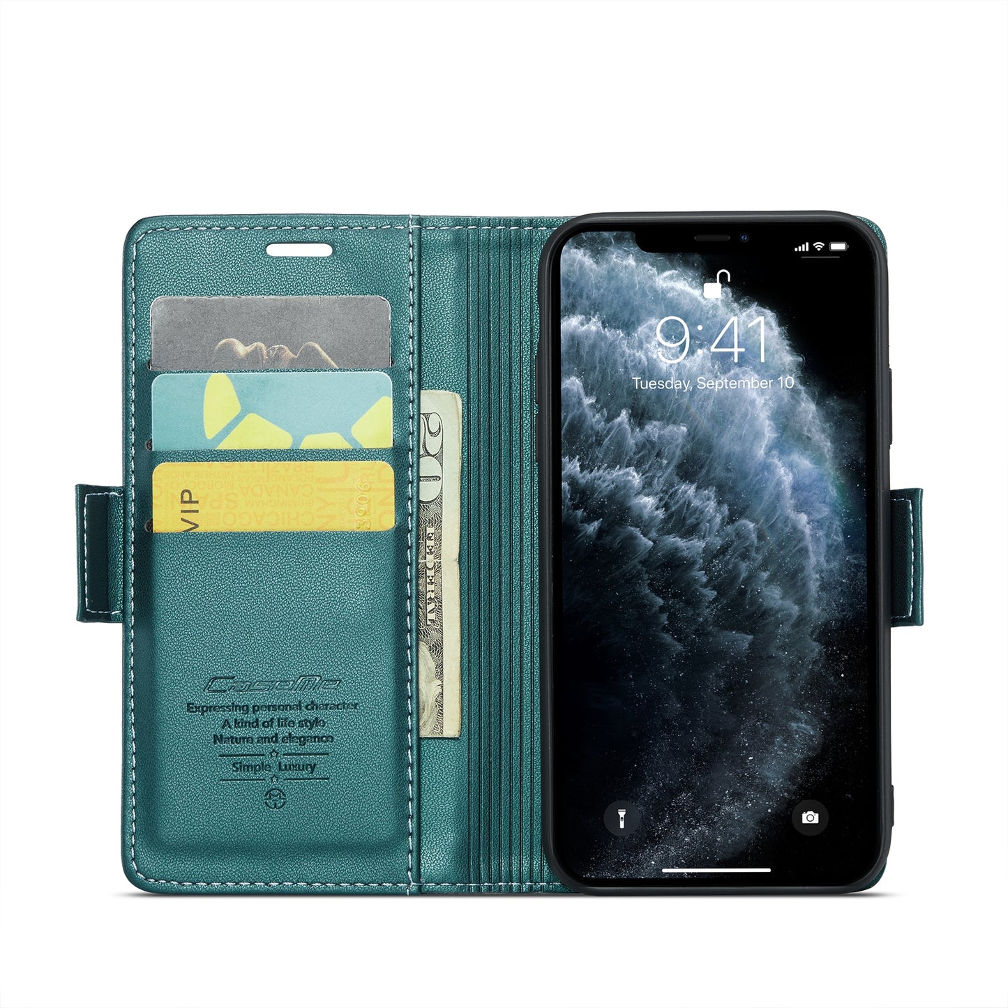 iPhone 11 Pro Leather Wallet Case - RFID Blocking, Stand Function, Card Slots