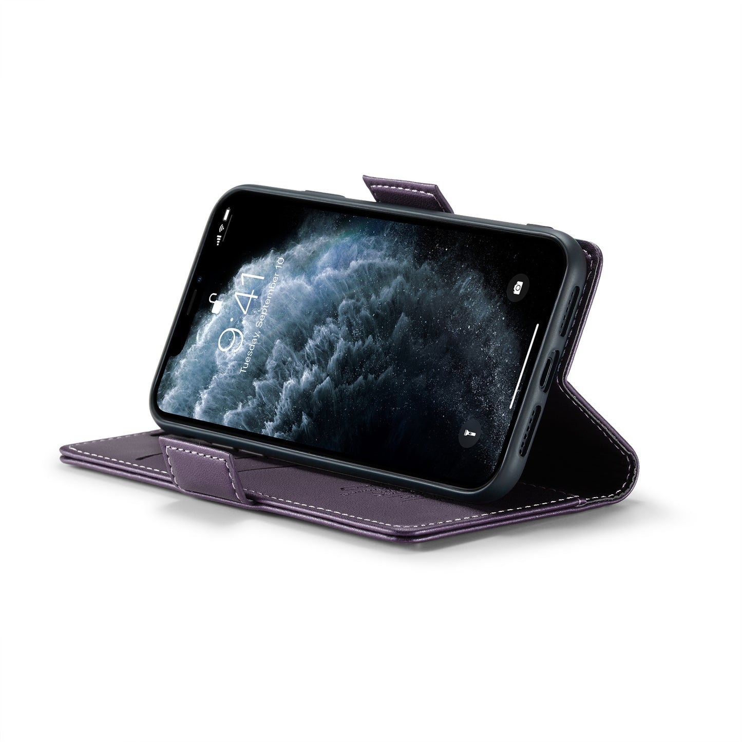 iPhone 11 Pro Leather Wallet Case - RFID Blocking, Stand Function, Card Slots